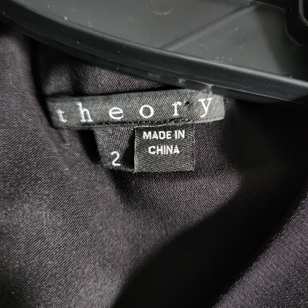 Theory Leather Dress Size 2 Taline C Black Lamb View 4